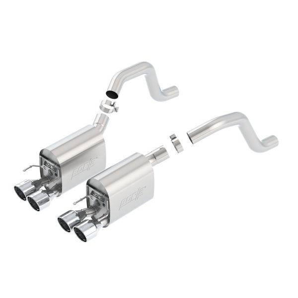 06-13 Chevy Corvette C6 ZO6/ZR1 Manual Trans S-Type II Rear Section Exht Dual Rd Rolled Tips