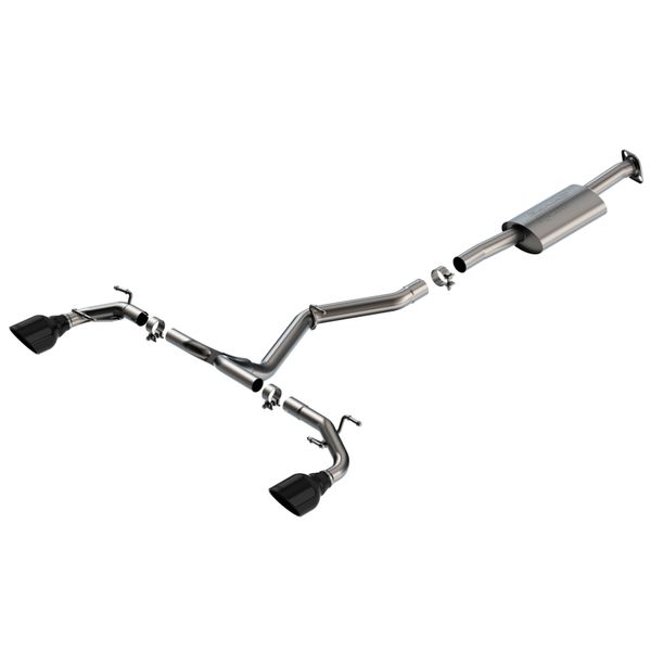 22-23 Subaru BRZ/Toyota GR86 2.4L RWD AT/MT S-Type Catback Exhaust - Black Chrome Tips