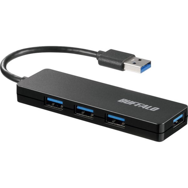 USB3.0 4ポート バスパワーハブ ブラック