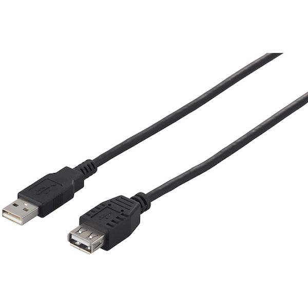 USB2.0延長ケーブル(A to A) 1.5m ブラック