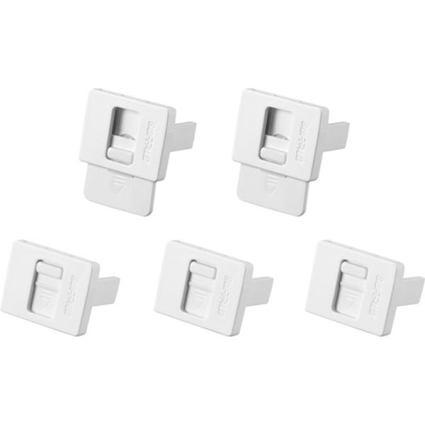 452-6596  2P3P両用コンセントキャップ 5個入り ホワイト