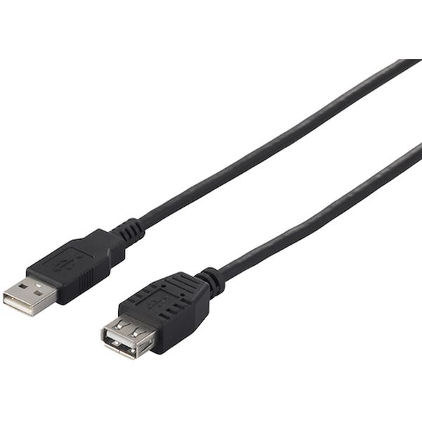 USB2.0 A to A 延長ケーブル 2.0m ブラック