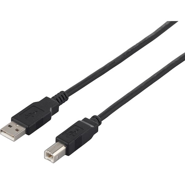 USB2.0 A to B ケーブル 2.0m ブラック