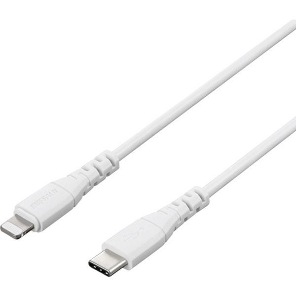 USB2.0 Type-C - Lightning PD対応ケーブル 0.5m ホワイト