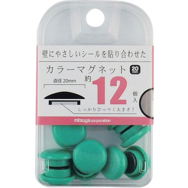 BX2CM20GR 356-3178  カラーマグネット20mm 緑12個