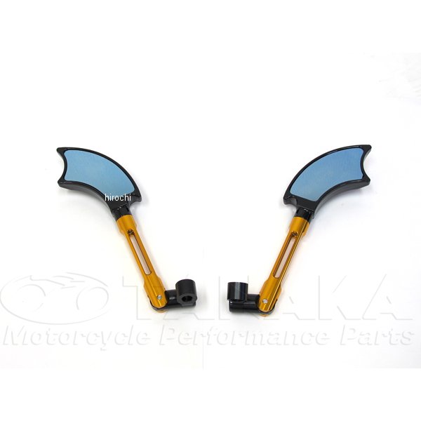 バットウイングミラー アルマイト イエロー