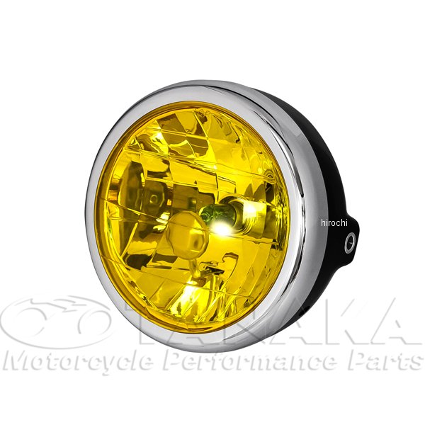 汎用 マルチリフレクターヘッドライト 黒/イエロー