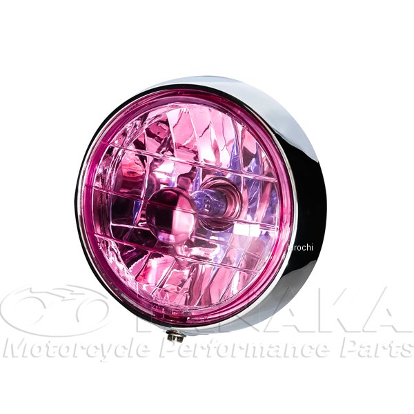 マルチリフレクターヘッドライトレンズ＆リム スーパーカブ ピンク