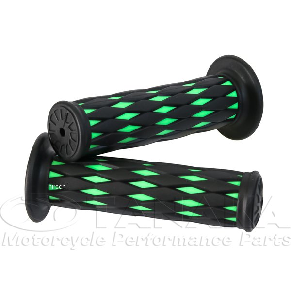 ハンドルグリップ左右セット ツートンカラー 汎用 黒/グリーン