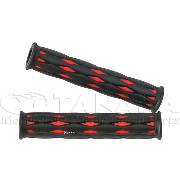 レバーグリップ左右セット ツートンカラー 汎用 黒/赤