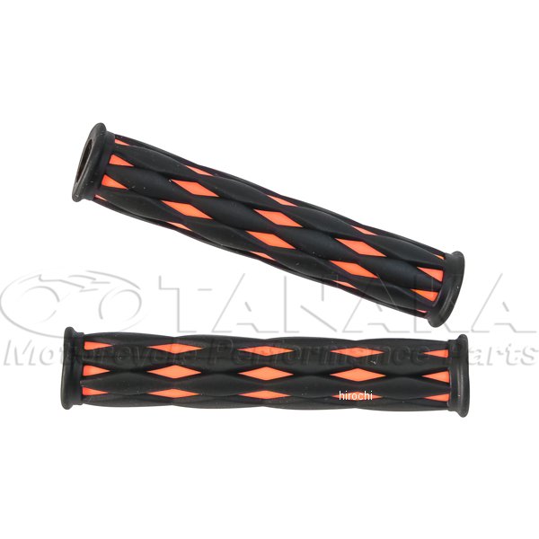 レバーグリップ左右セット ツートンカラー 汎用 黒/オレンジ