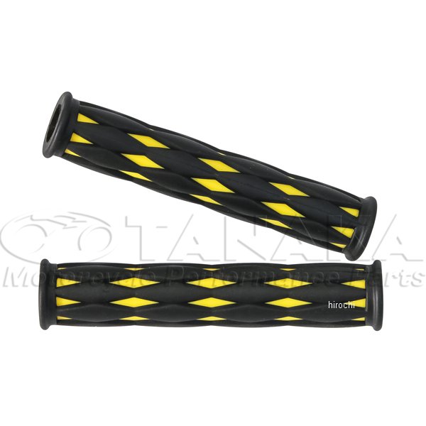 レバーグリップ左右セット ツートンカラー 汎用 黒/イエロー