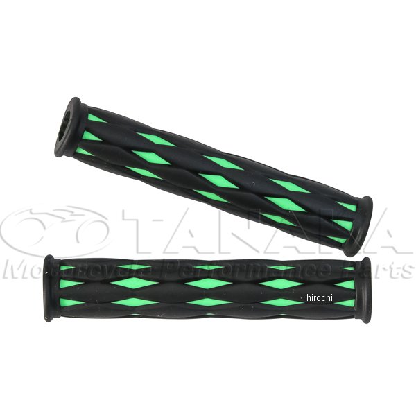 レバーグリップ左右セット ツートンカラー 汎用 黒/グリーン