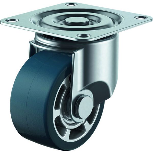 プレート式 自在 低床キャスター ウレタン 車輪径65mm Hタイプ CAL-HG型 取付寸法71×71