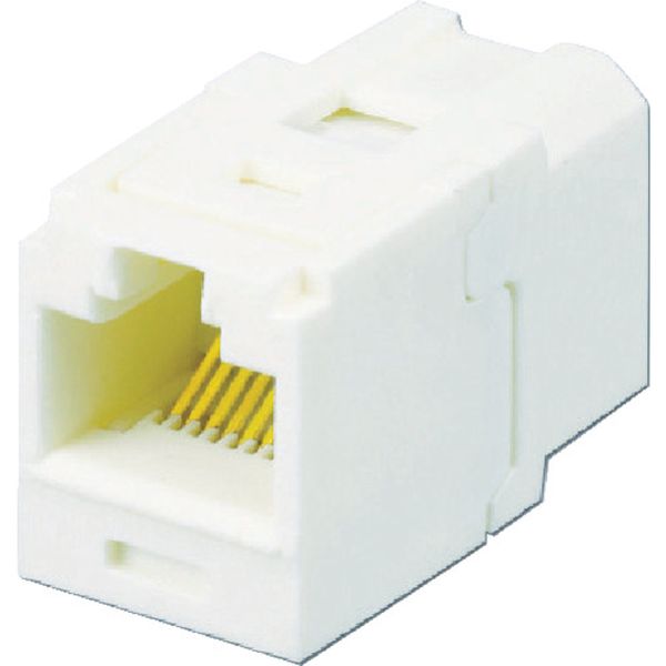 カテゴリ６　ＪＪアダプタ（ＲＪ４５中継用ジャック）　オフホワイト