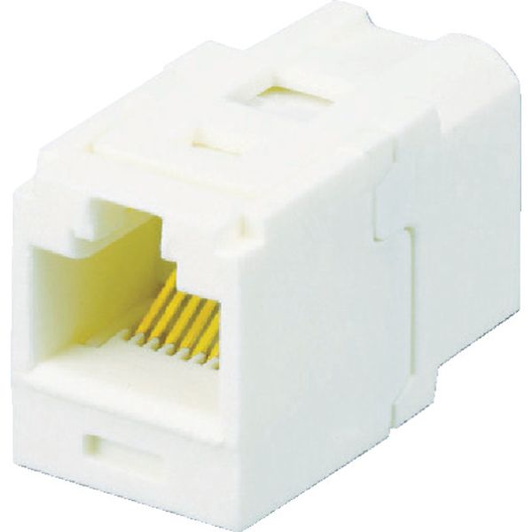 カテゴリ６Ａ　ＪＪアダプタ（ＲＪ４５中継用ジャック）　オフホワイ