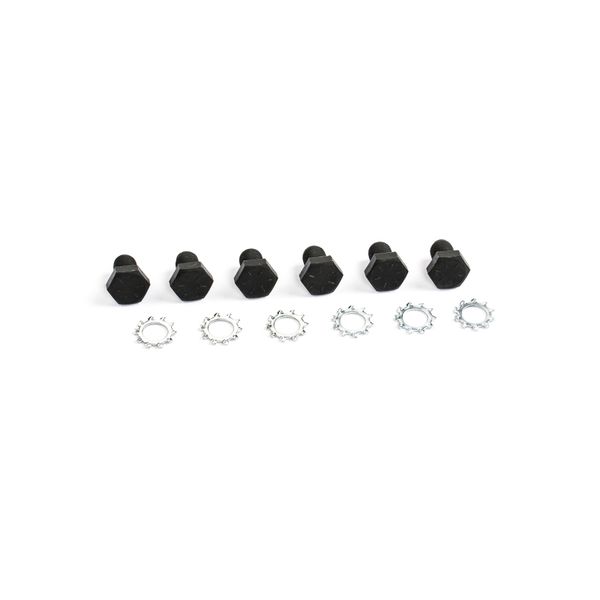 Cometic Flexplate Bolts 7/16 - 20 x 11/16in - Grade 8 With Black Oxide Finish and Lock Washers