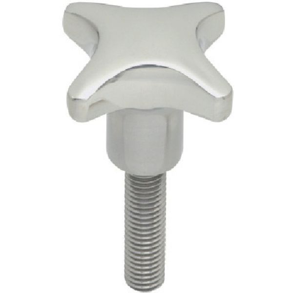 CK50X30SUS 806-1098 ステンレスクロスノブ(オネジ) 外径50mm ねじ径M10×1.5