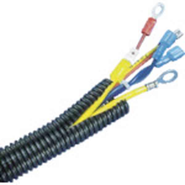 コルゲートチューブ　ポリエチレン　スリット付き　黒