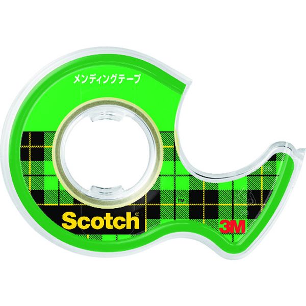 CM12 542-2256  事務用テープ メンディングテープ 12mm×11.4m ディスペンサー付