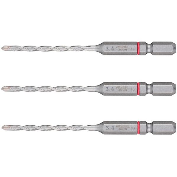 CPD3S3.4 610-6806  CPD3S-3.4 磁器タイル用ドリル3本組