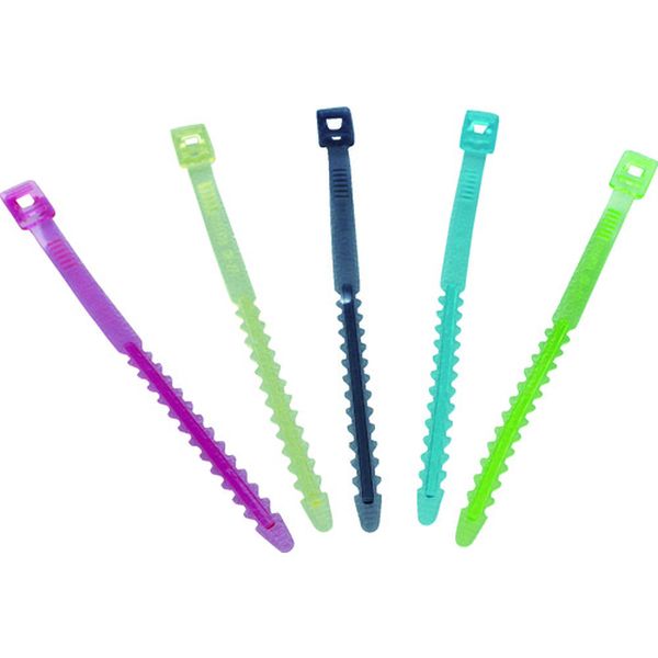 ベルトクリップ　２７０ｍｍ　（赤、黄、緑、青、黒×各１本）