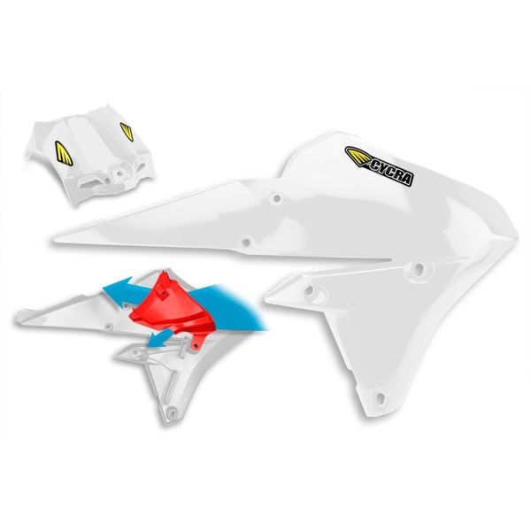 Cycra 15-19 Yamaha WR250F Powerflow Radiator Shrouds - White