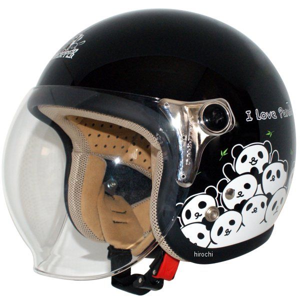ジェットヘルメット カリーナ レディース　黒/パンダ レディースサイズ(57cm-58cm)