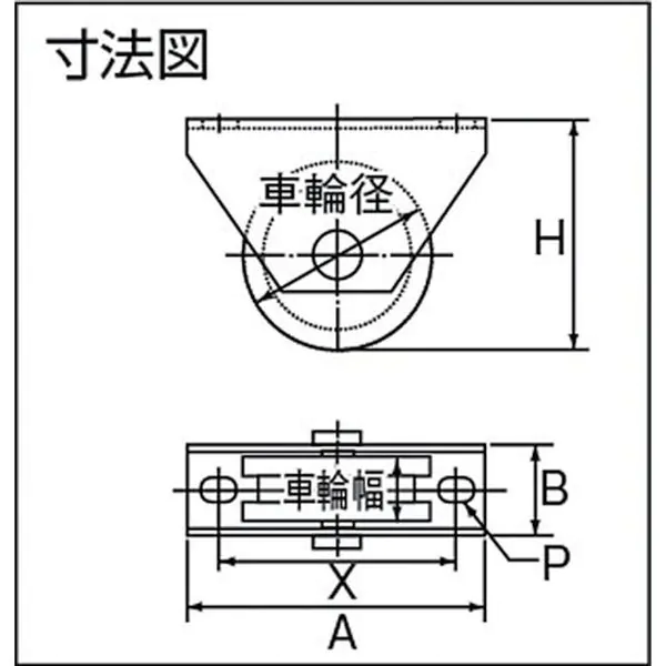 ヨコヅナ ロタ・ステンレス重量戸車 車輪径７５ｍｍ 平型 WBS-0752 1個 - 3