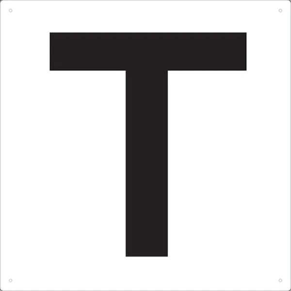TAEHT 487-6571 トラスコ中山(株) TRUSCO 表示板 アルファベット「T」 420X420 ｜ヒロチー商事