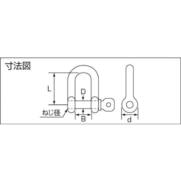 TSC019 275-7800 トラスコ中山(株) TRUSCO ネジシャックル スチール製 19mm ｜ヒロチー商事
