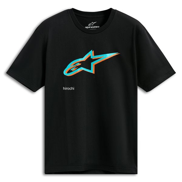 アルパインスターズ Tシャツ エイジレス シャドー ブラック/ホワイト Mサイズ