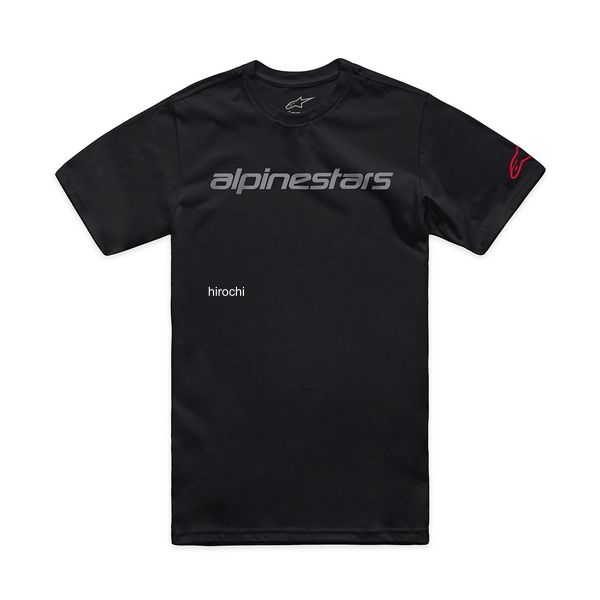 アルパインスターズ Tシャツ リニアー ワードマーク 2.0 ブラック/グレー/レッド Mサイズ