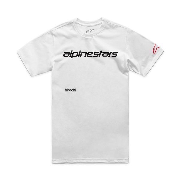 アルパインスターズ Tシャツ リニアー ワードマーク 2.0 ホワイト/レッド/ブラック Lサイズ