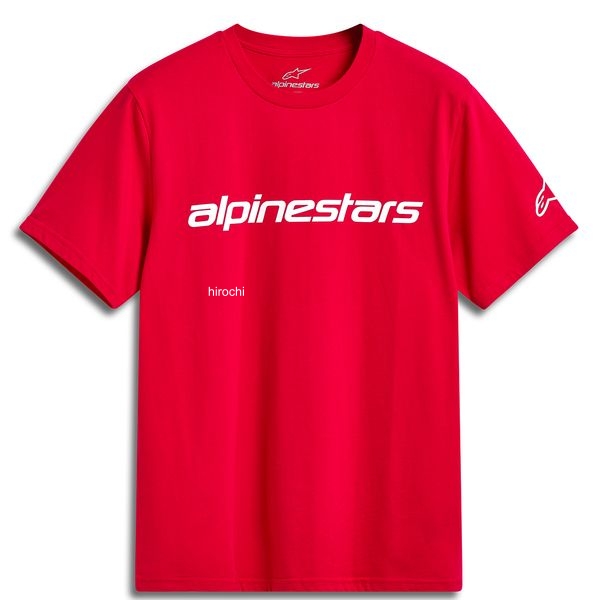 アルパインスターズ Tシャツ リニアー ワードマーク 2.0 レッド/ホワイト XLサイズ
