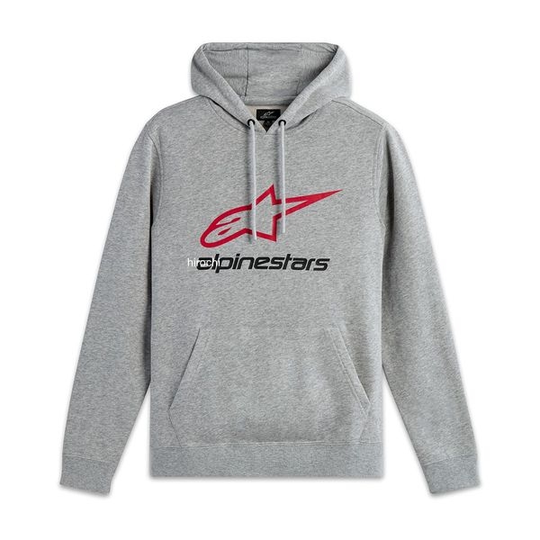 アルパインスターズ フーディ オールウェイズ V3 グレーヘザー/レッド Sサイズ