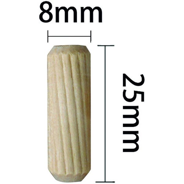 DB014 136-0080  木工ダボ 8X25 100個入り  3852000
