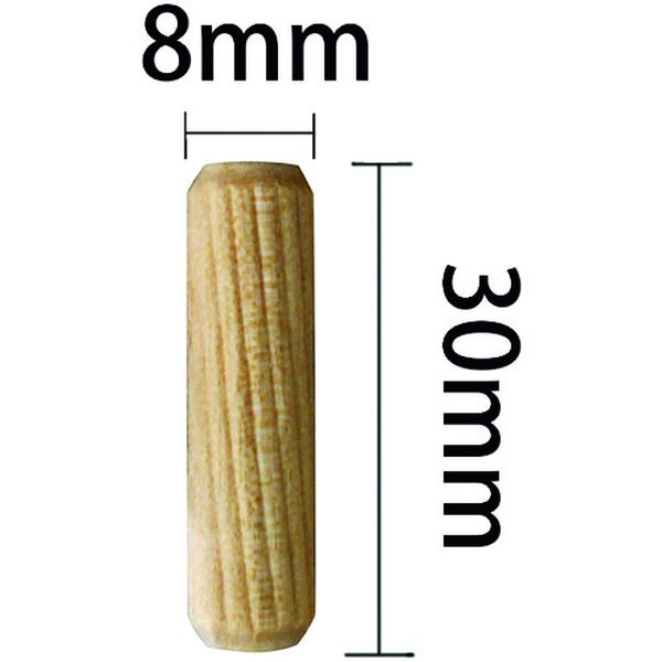 DB015 135-8561  木工ダボ 8X30 100個入り  3852100