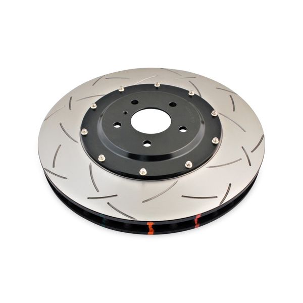 09-11 Nissan GTR R-35 Front Slotted 5000 Series 2 Piece Rotor Assembled w/ Black Hat