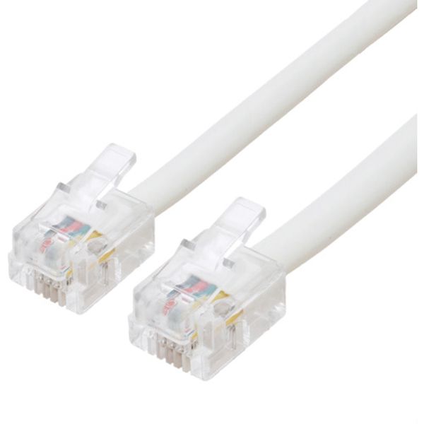 DC420WH 555-6658  電話機コード 6極4芯 20m 白