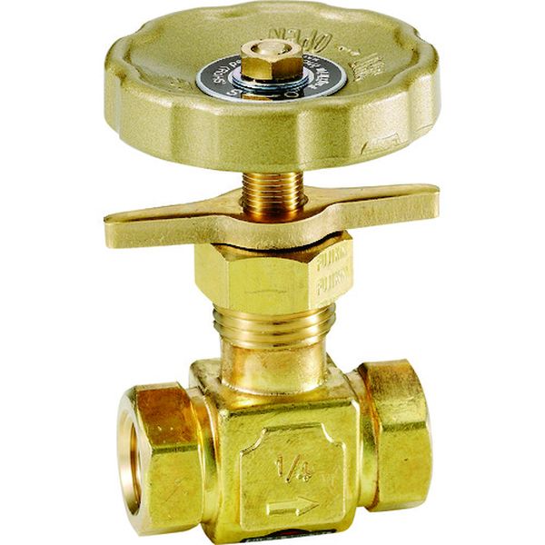 DH12LCR 850-4770  黄銅製ニードルバルブ3/8B プロペラナット付き