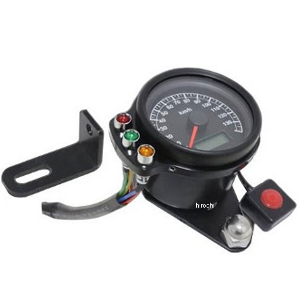 ミニスピードメーター&インジケーターSETサイド出し ドラッグスター1100 黒