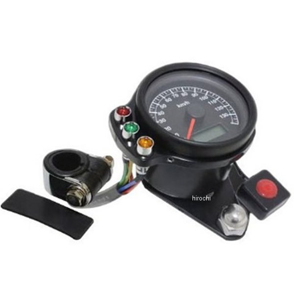 ミニスピードメーター&インジケーターSET ハンドルクランプ ドラッグスター1100 黒