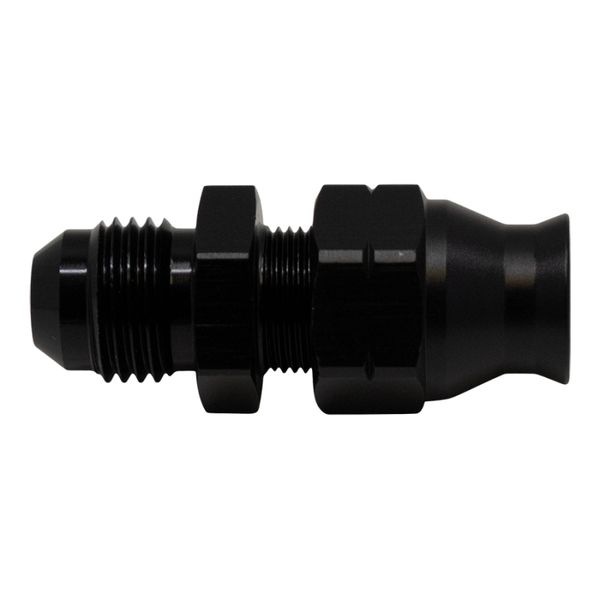 6AN Male Flare to 5/16in Hardline Compression Adapter - Anodized Matte Black