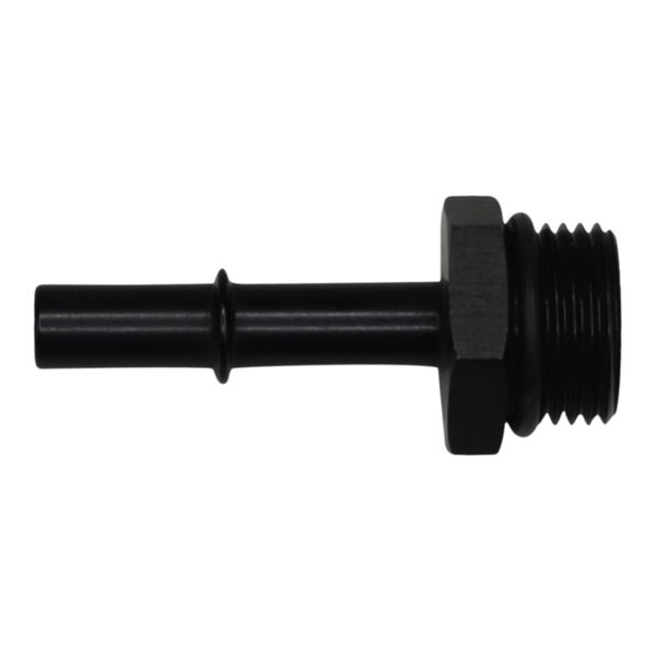 10AN ORB Male to 3/8in Male EFI Quick Connect Adapter - Anodized Matte Black