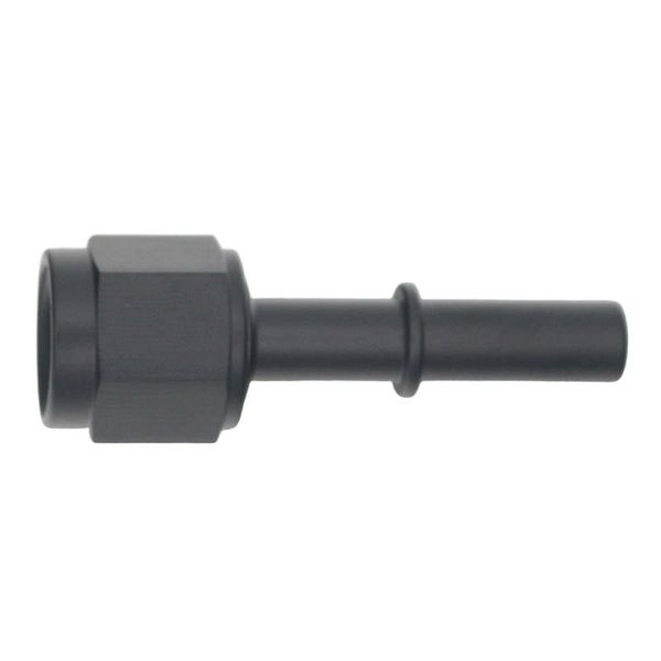 6AN Female Flare Swivel to 5/16in Male EFI Quick Disconnect - Anodized Matte Black
