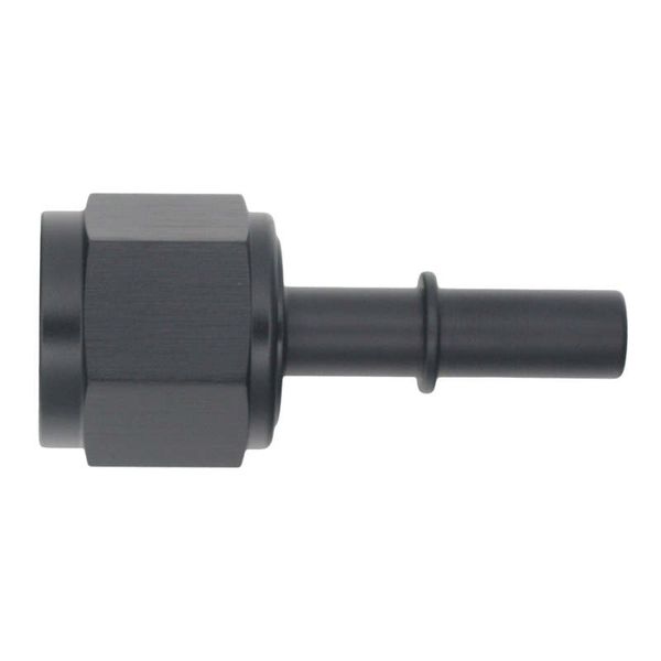 10AN Female Flare Swivel to 3/8in Male EFI Quick Disconnect - Anodized Matte Black
