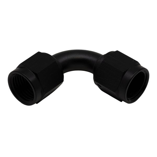 6AN Flare Female Swivel 90-Degree to 6AN Flare Female Swivel - Anodized Matte Black