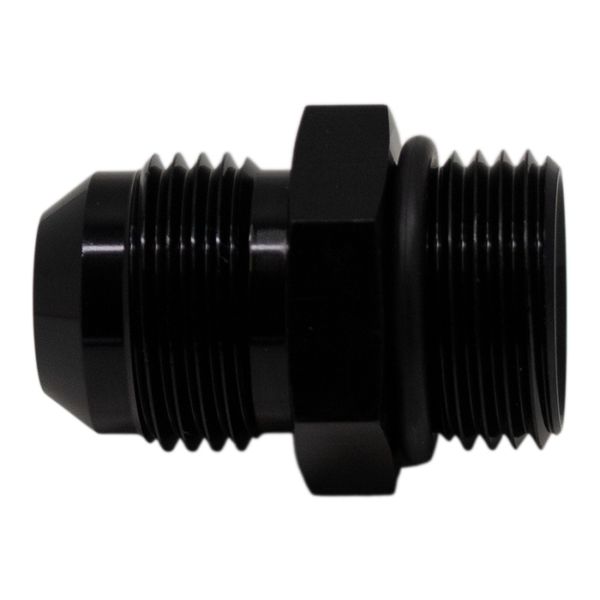10AN ORB Male to 10 AN Male Flare Adapter (Incl O-Ring) - Anodized Matte Black