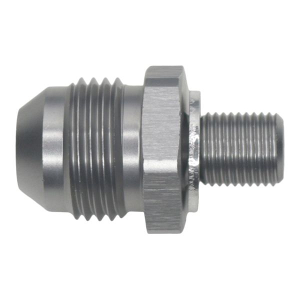 8AN Male Flare to M10 X 1.0 Male Metric - Anodized Titanium